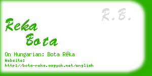 reka bota business card
