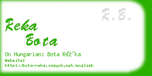 reka bota business card